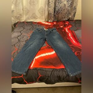 Blue Straight Leg Jeans 👖